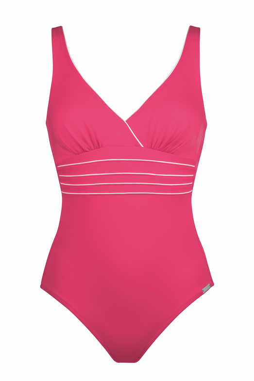 Badeanzug Pure Lines von Charmline, pink-white