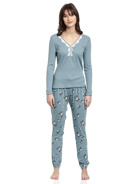 Langer Pyjama von Vive Maria In Heaven, hellblau